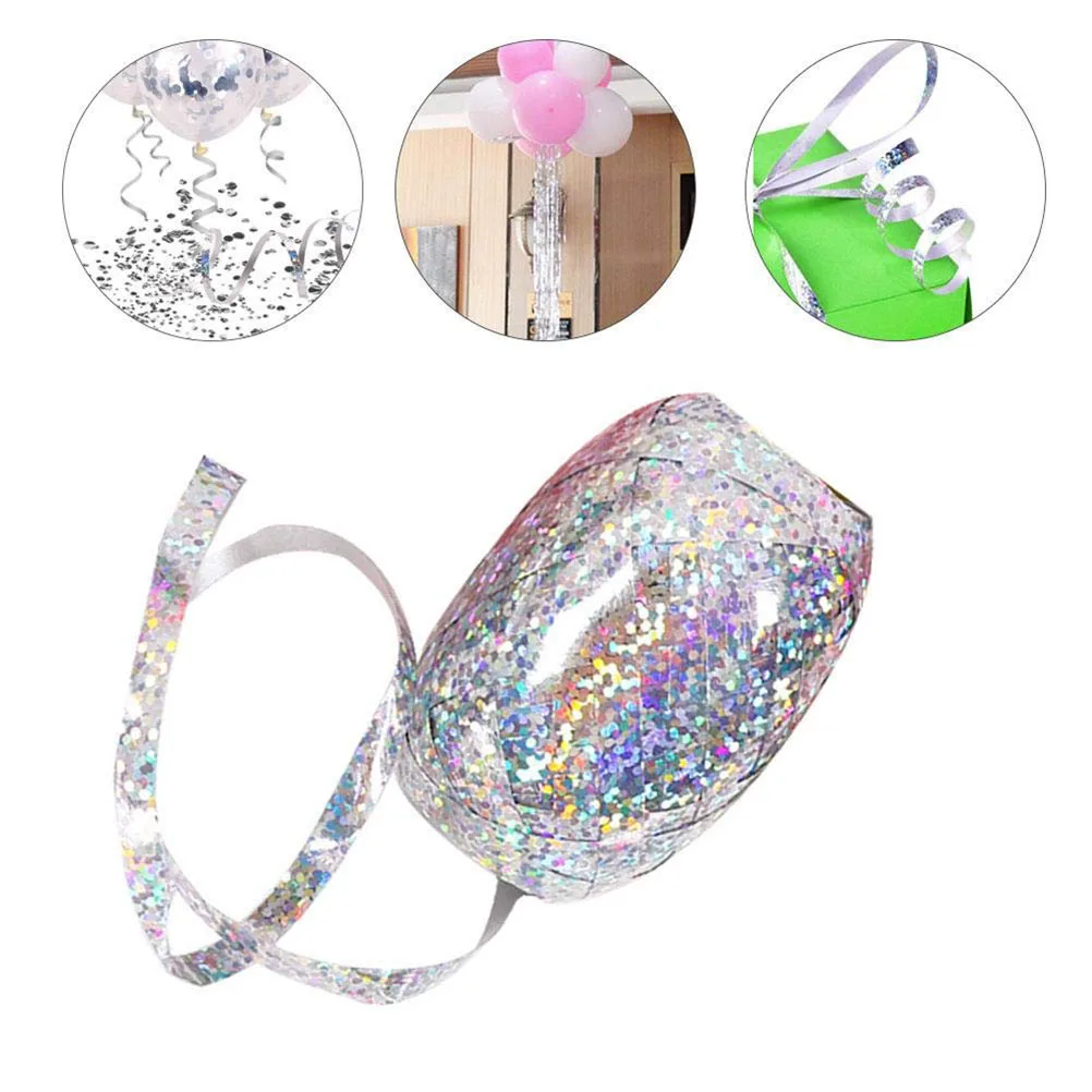 

12 Rolls Ribbon Bright Holographic Glossy Easy Storage Crafts Wedding Scrapbooking Christmas Flowers Gift Wrapping DIY