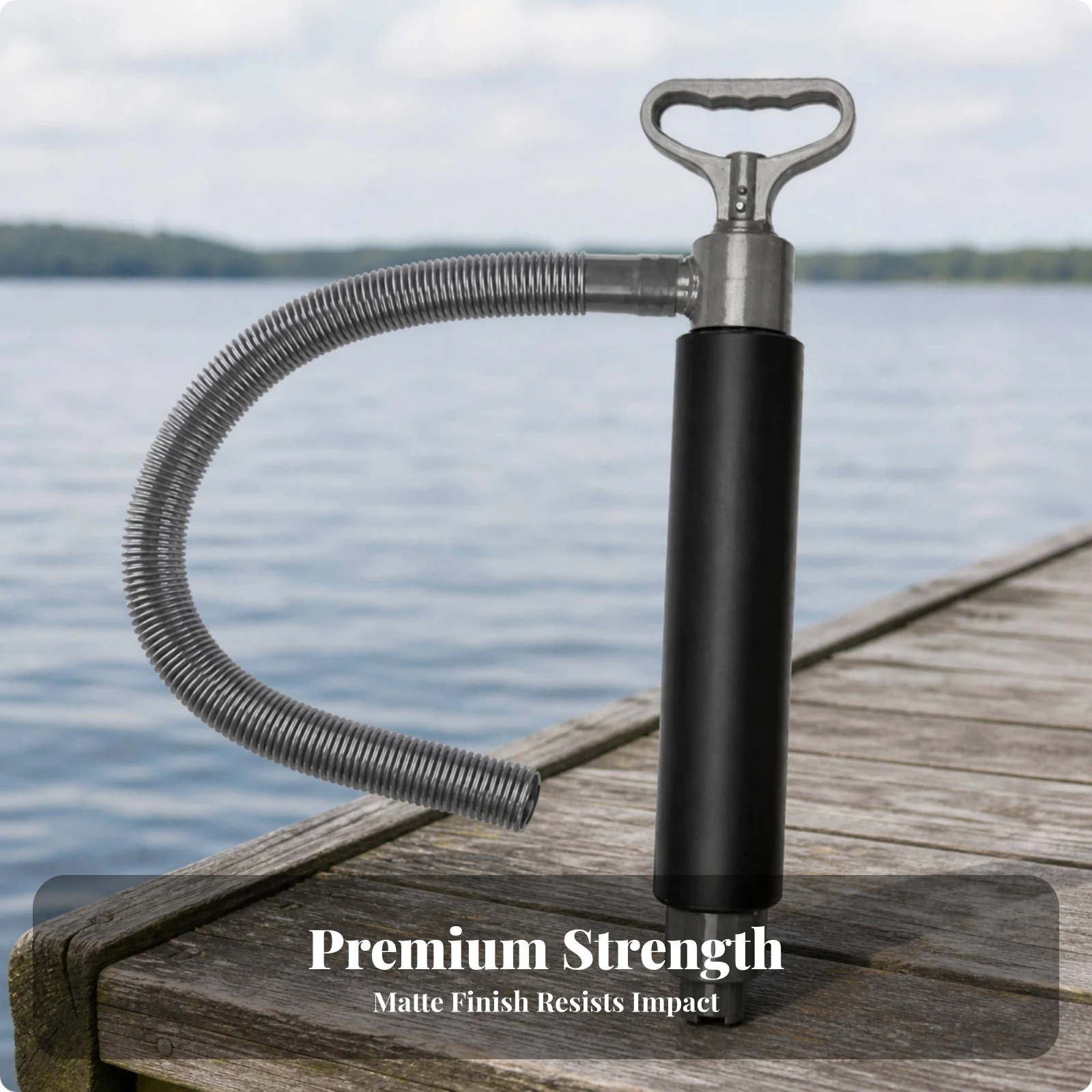 Kayak Bilge Pump with Hose Compact Manual Marine Pump with Hose for Kayakers, Kayak, Paddling Trips