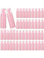 12 Uds. Botella con bomba de espuma de 60ml, botellas de champú para pestañas, botella con bomba de espuma de viaje, Mini dispensador de jabón recargable de plástico rosa vacío para H
