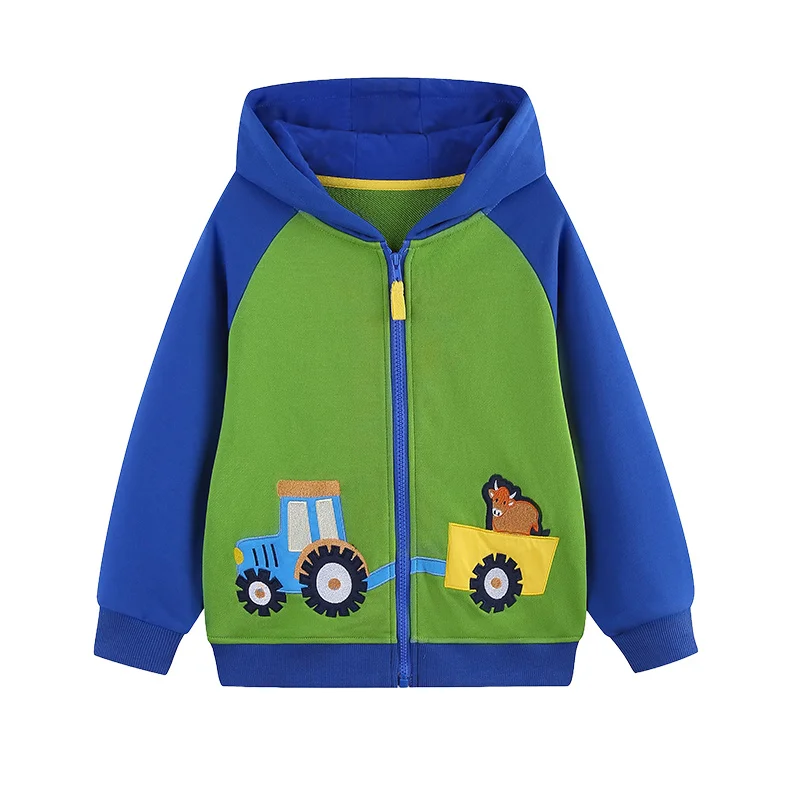 

New Design 2-7T Children's Hooded Jacket Boys Winter Autumn Outwear Girls Zipper Hot Selling Spring Wear