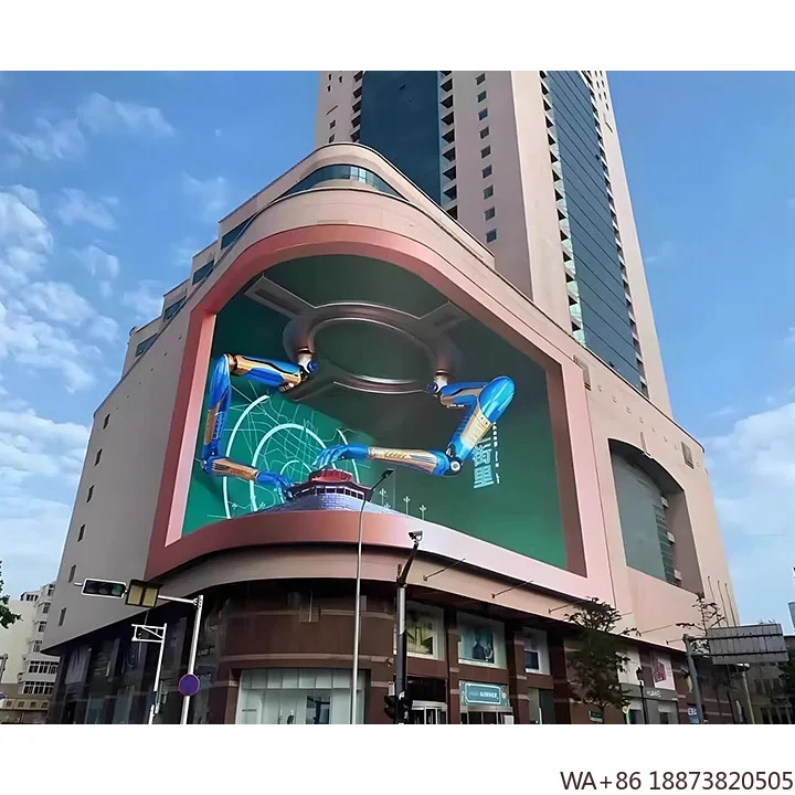 Billboard 3D Luar Ruangan Tanpa Kacamata, Tahan Air IP65, Anti Debu, Layar LED 3D Perlindungan Tinggi untuk Iklan di Pusat Perbelanjaan