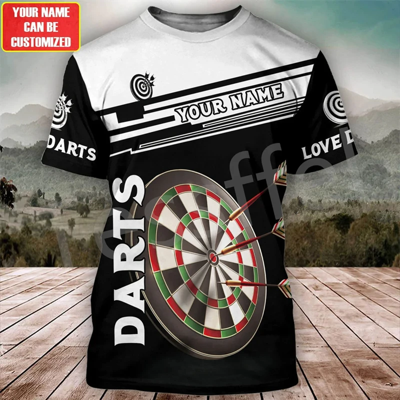 Bar Entertainment Darts Club Fun Indoor Sportwear T-shirts Summer 3D Print Harajuku Loose Daily Casual Short-sleeved T Shirt Tee