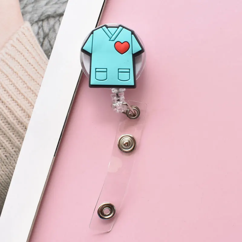 1PC Cartoon Versenkbare Pull Abzeichen Reel ID Lanyard Name Tag Karte Abzeichen Halter Rollen Arzt Krankenschwester Liefert Credential Halter – Detail 5