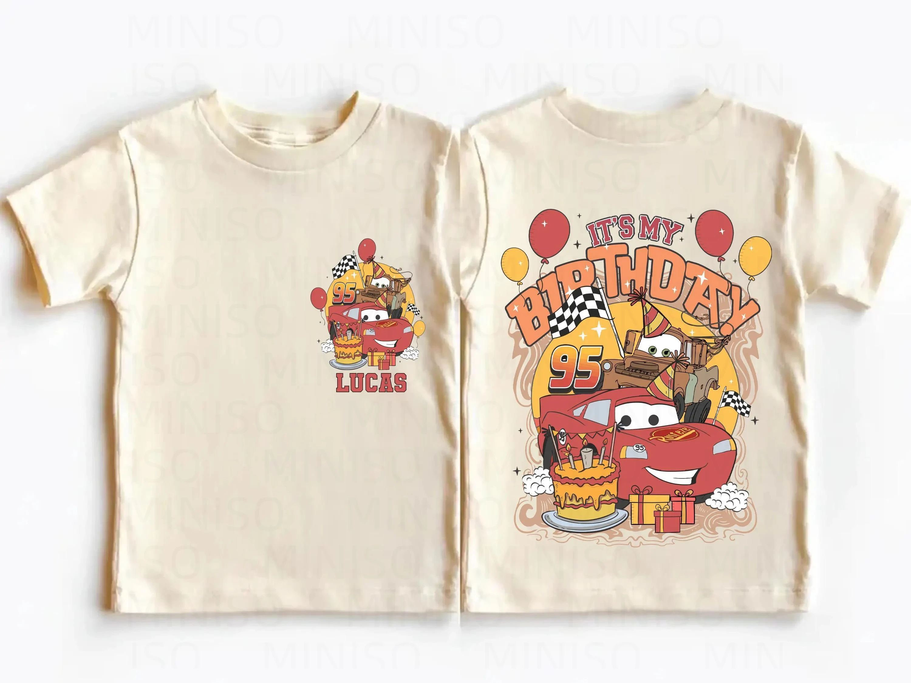 تي شيرت Lightning McQueen لأعياد الميلاد من Disney Cars لعيد الميلاد العائلي تي شيرت McQueen Birthday Boy Tee Pixar Racing Birthday Sweatshirt