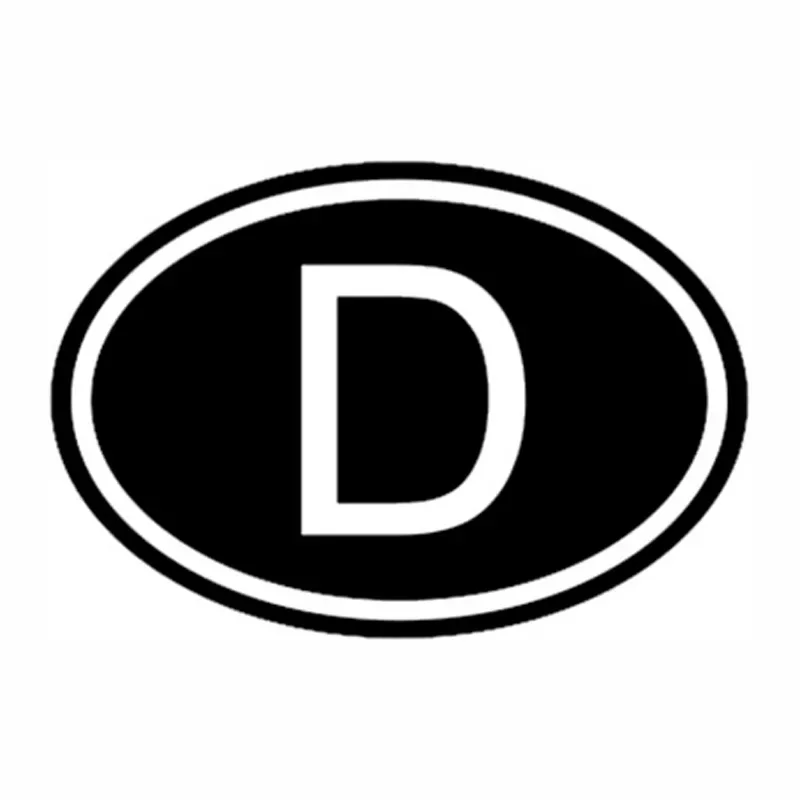 16 * 11cm German country code oval capital letter d shape motorcycle accessories decoration vinyl car sticker