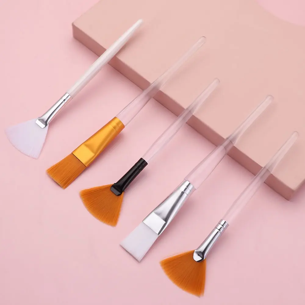 Women Girls Eye Peel Makeup Brushes Facial Mask Brush Fan Face Mask Applicator Tools for Applying Sleeping Mask DIY Clay Mask