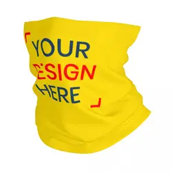 Custom Customize Logo Bandana Neck Warmer Men Women Winter Hiking Ski Scarf Gaiter Your Design Here Face Cover