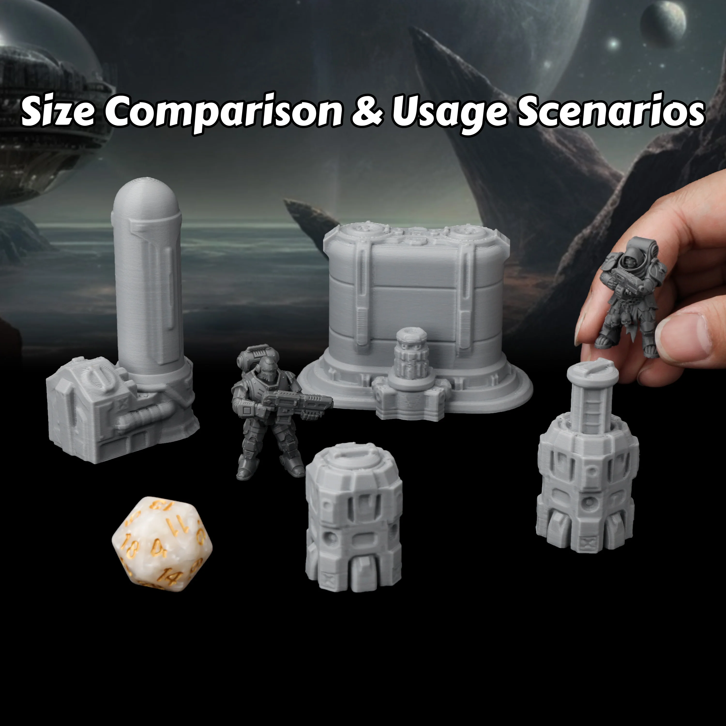 Miniature Terrain Set - TTRPG Bio Transport Crates Miniature Terrain