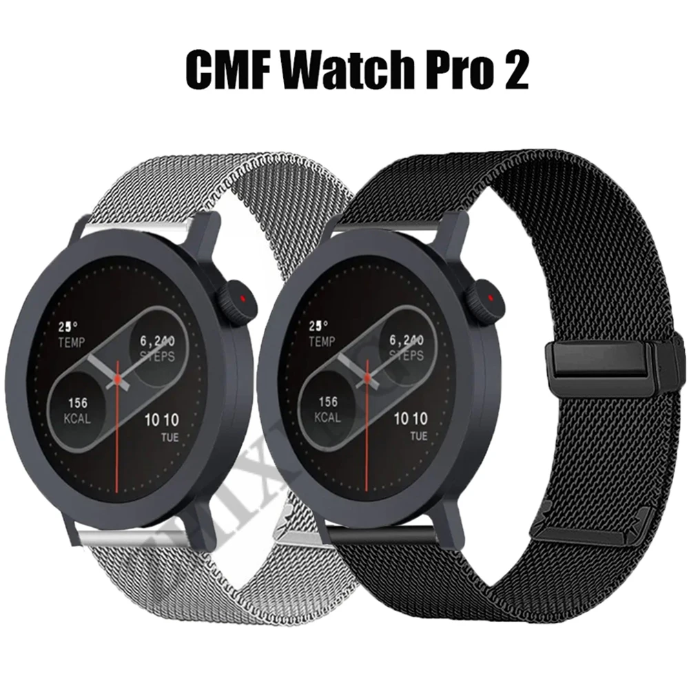 

Ремешок с магнитной застежкой для CMF Watch Pro 2 Correa, браслет из нержавеющей стали для CMF Watch Pro2, металлический ремешок для наручных часов CMF Pro 2