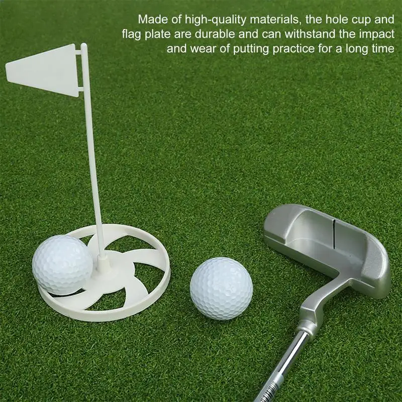 Golf Hole Cup 2 Pieces Golf Practice Hole Club Putting Cup High Strength Golf Practice Equipment Putting Training Aid For Living