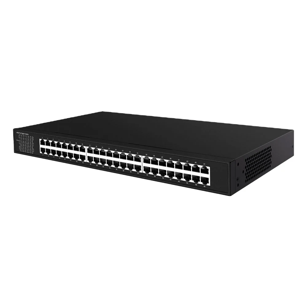 

Factory price unmanaged 48 port poe switch input 48V gigabit cctv network ethernet poe switch