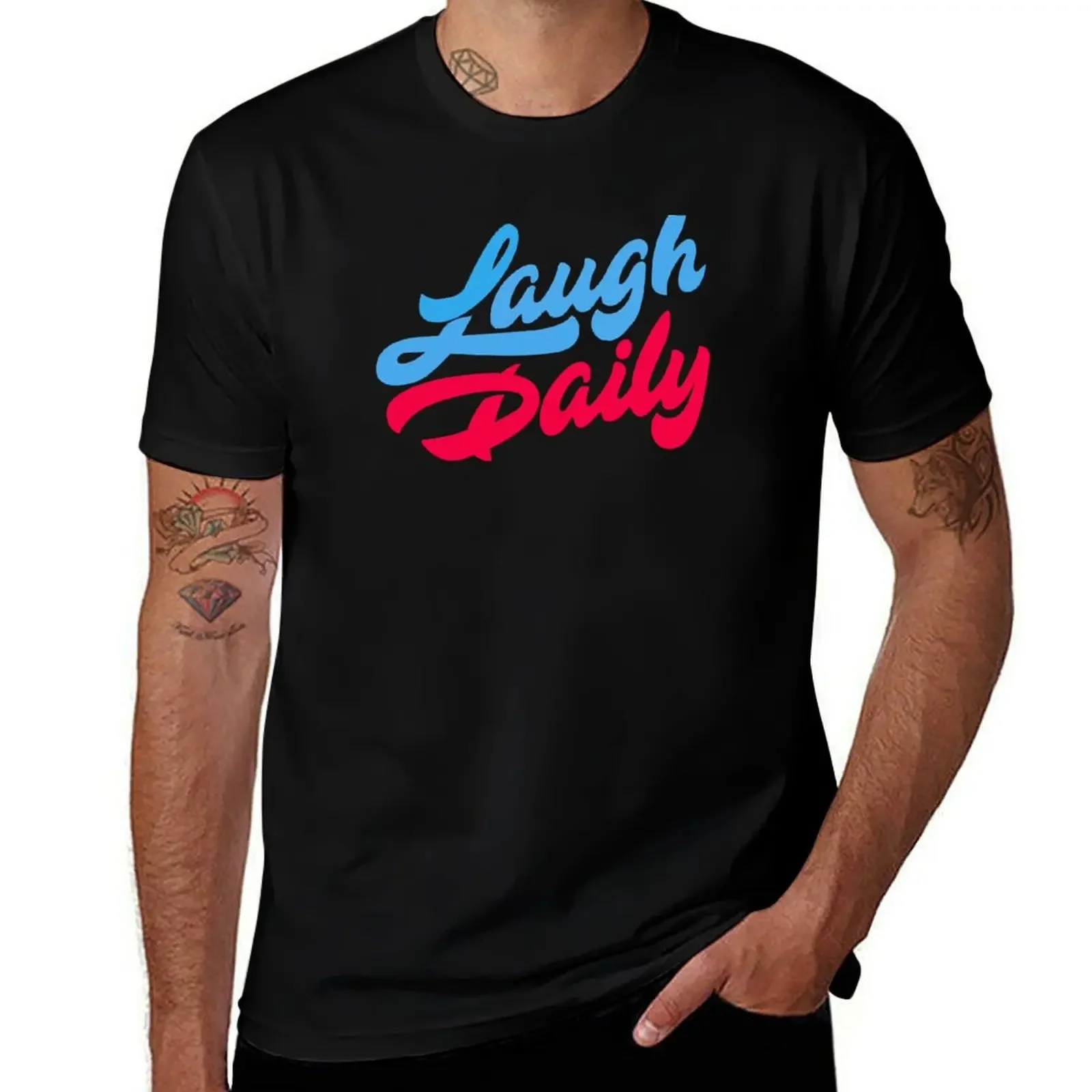 Morejstu Merch More Jstu Laugh Daily T-Shirt Big Size Crew Neck T-Shirt