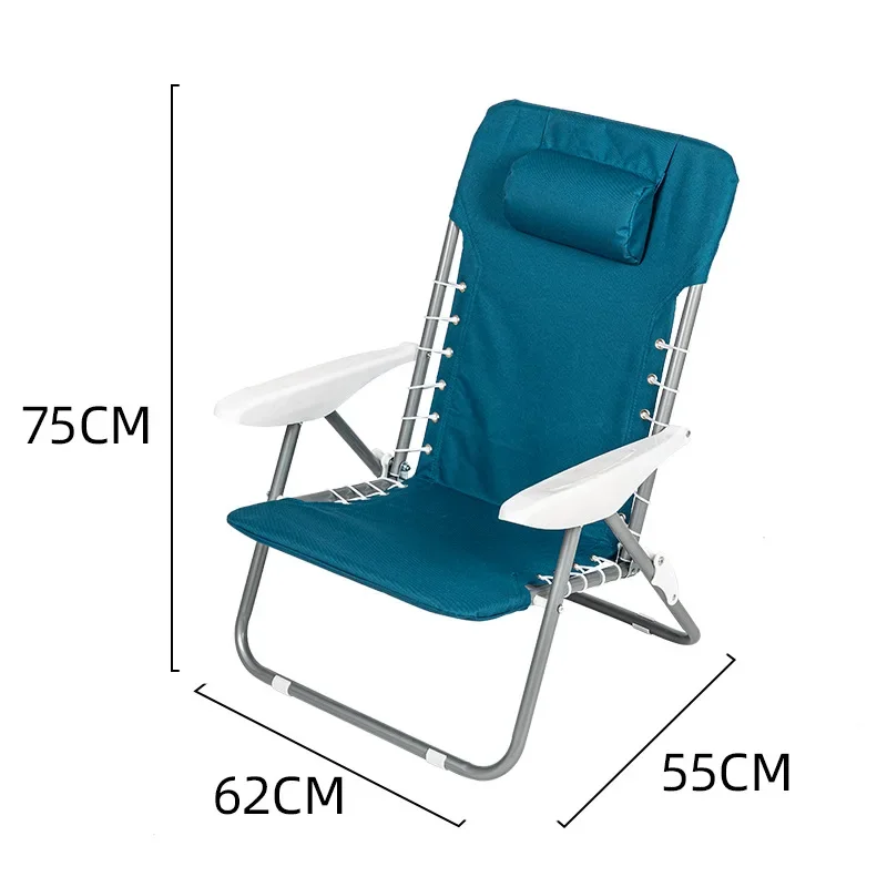 Foreign trade pull rope beach folding chair adjustable outdoor chair with gear comfortable portable portable chair