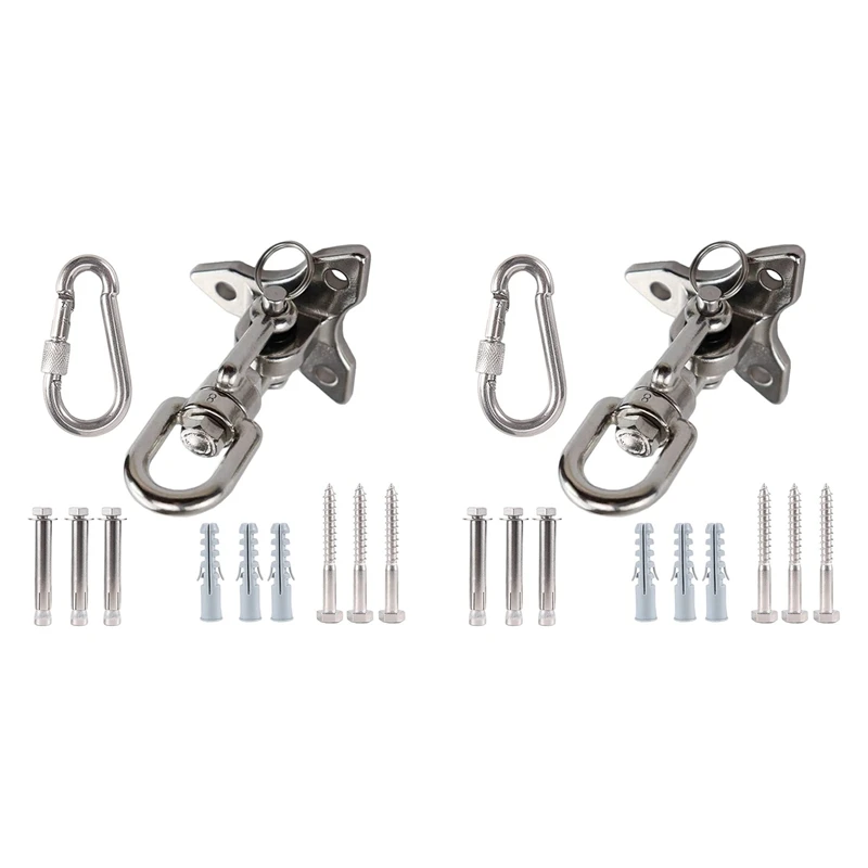 2X Triple-Cornered Ceiling Hook Hanging Chair 360° Rotation Hook Swing Bracket Max 400 KG For Hammock Punching Bag