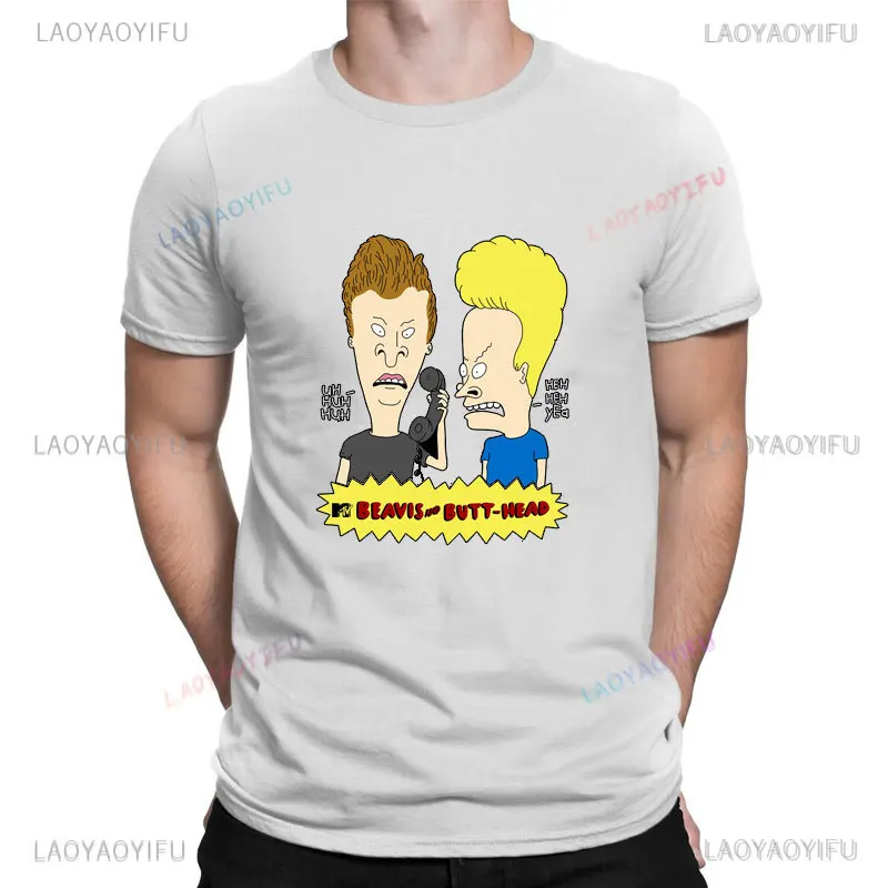 Beavis and Butthead Beavis Amp Butthead Funny Print Tshirt Tee-Shirt for Men and Women Male Plain Crazy Humor Shirt Cotton Tops