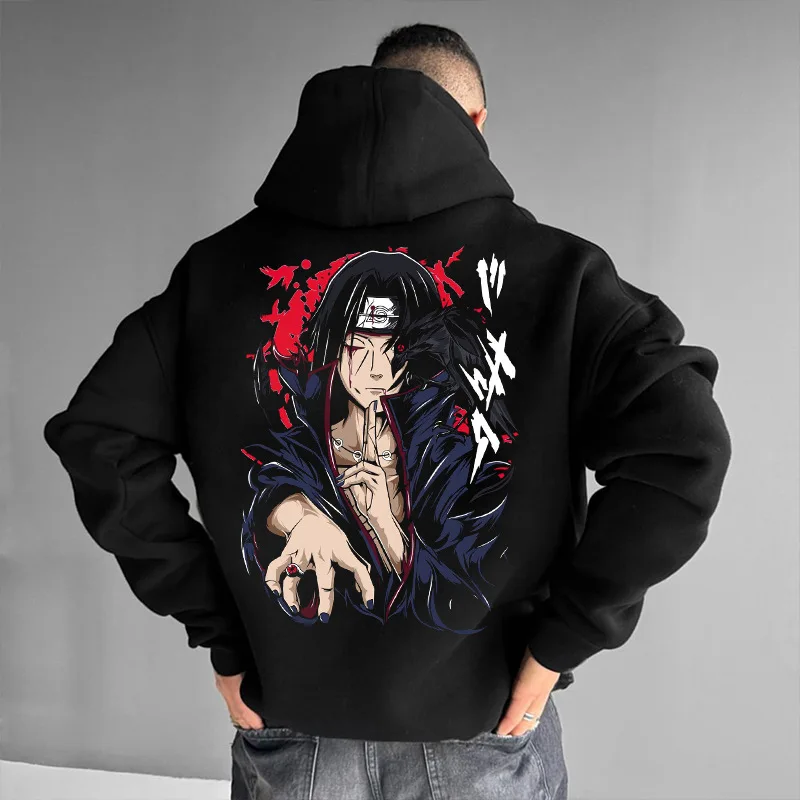 

2025 Naruto NARUTO Anime Personality Printed Hooded Pullover Sweater Men's and Women's Autumn and Winter Long Sleeve Jacket Tide