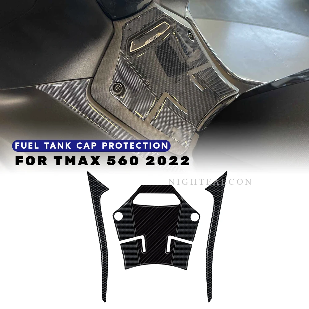 For tmax 560 2022 Central pedal protection Sticker 3D Tank pad Stickers Oil Gas Protector Cover Decoration