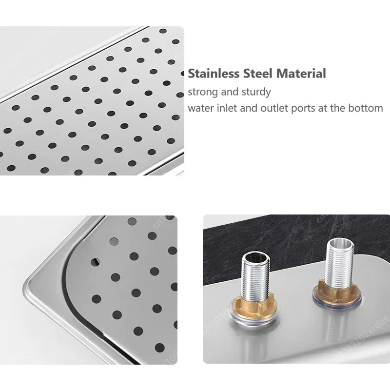 304 스테인리스 스틸 피처 린서 컵 세척기 고압 유리 린서 배수 드립 트레이 호스 포함 바 커피숍용