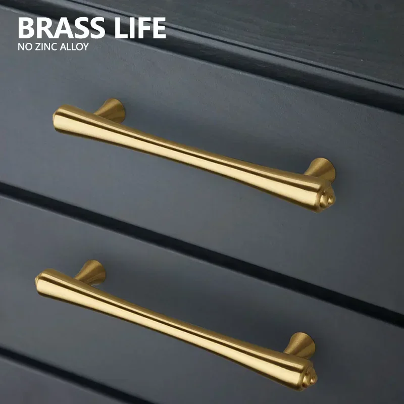 BRASS LIFE-Meuble Mométrage Long et Rond, Poignée Moderne, Armoire Chi Board, Commode, Boîte à Chaussures, Armoire MELCabinet, Bouton de Bar à Vin