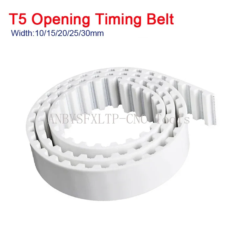 PU T5 Opening Timing Belt Width 10/15/20/25/30mm Trapezoid Synchronous Open Belts Polyurethane+Steel Core For 3D Printer