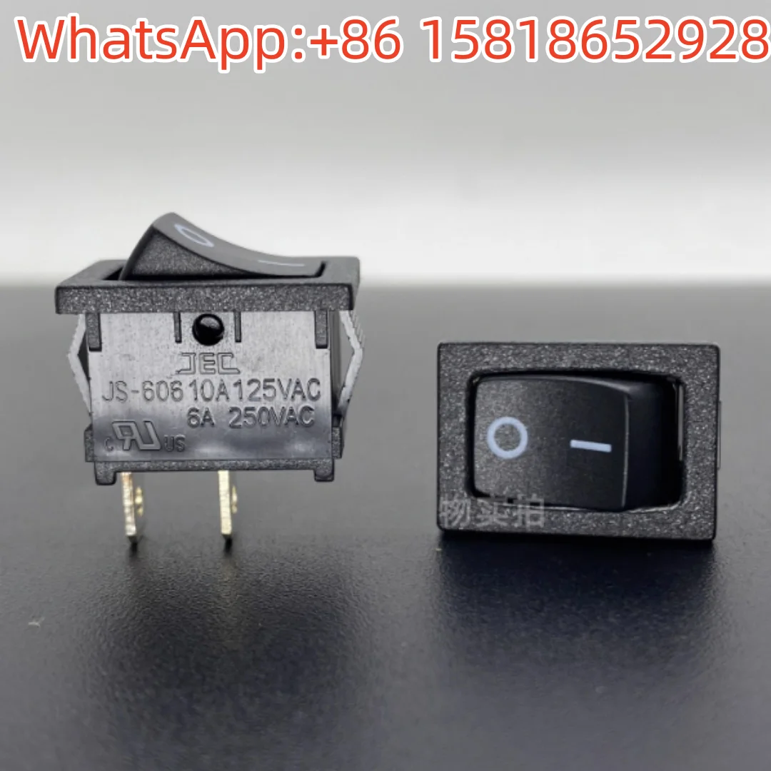 10 stks Taiwan JEC JS-606 Schip Type Schakelaar 2 Pins 2 Versnelling Knop Rocker Schip Vorm Knop 6A250VAC T85