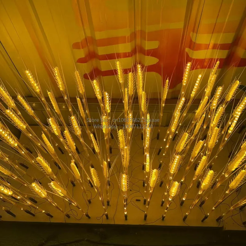 LED Wheat Ear Light for Outdoor Waterproof Lawn Lamp for Landscape Lighting Project Ground Stake Lamp for Park Ambience