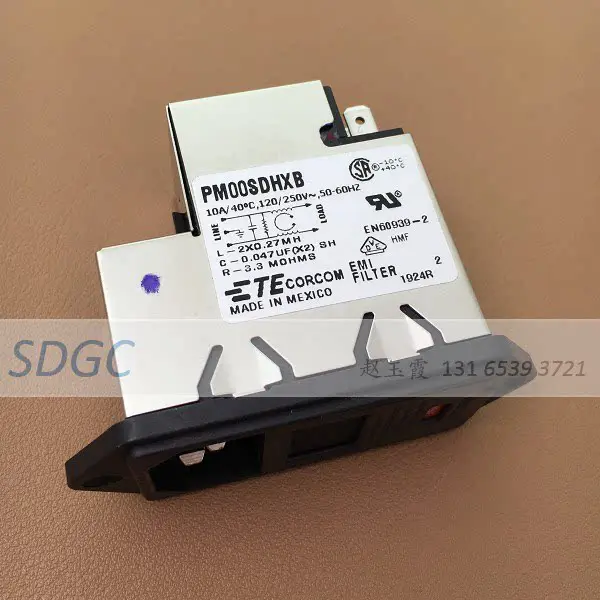 PM00SDHXB Genuine In Stock Corcom Power Line Filter 10A 250V TE Connectivity