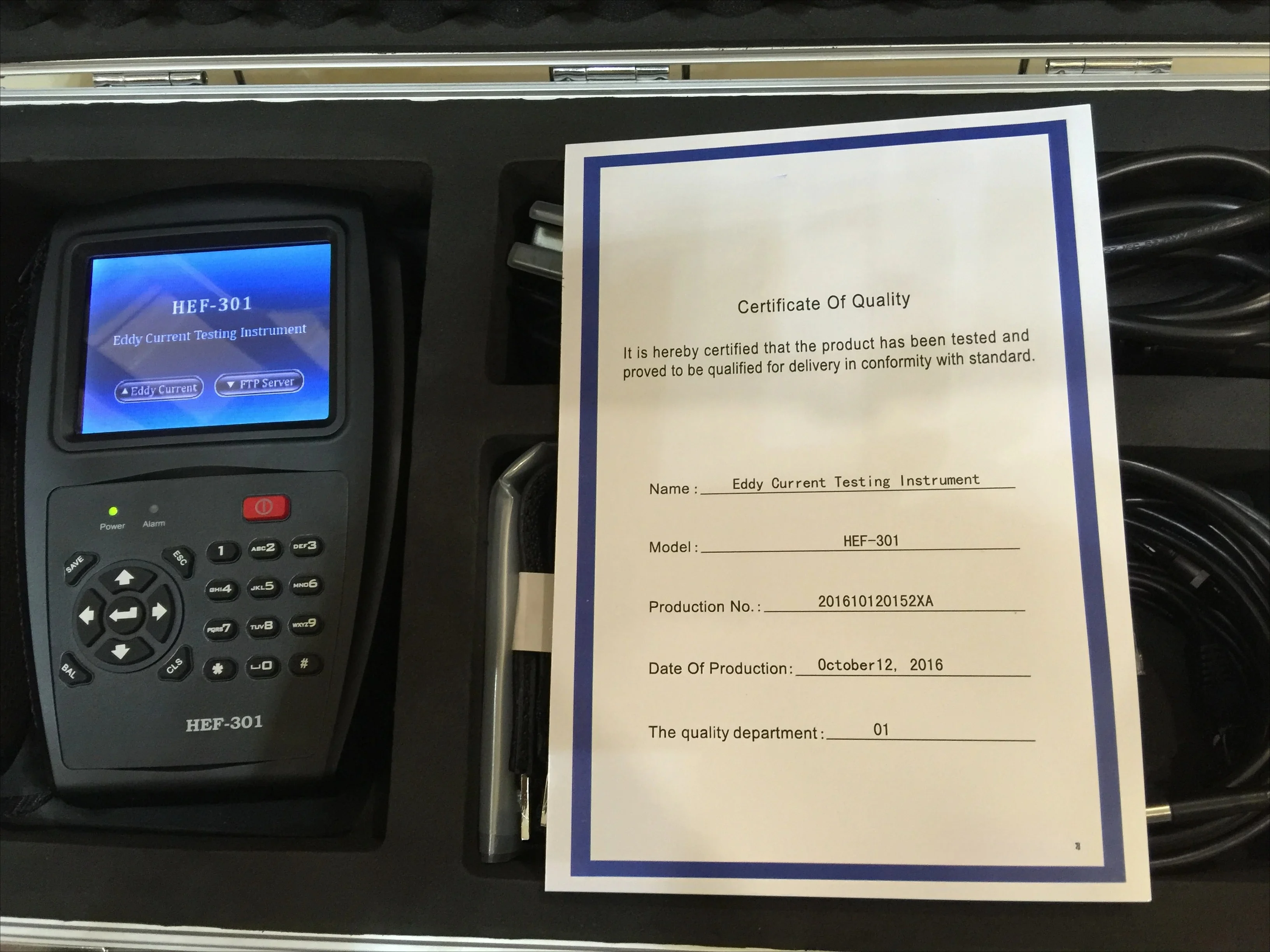 Industry Eddy Current Flaw Detector HEF-301 Digital Portable Metal Flaw Testing Equipment