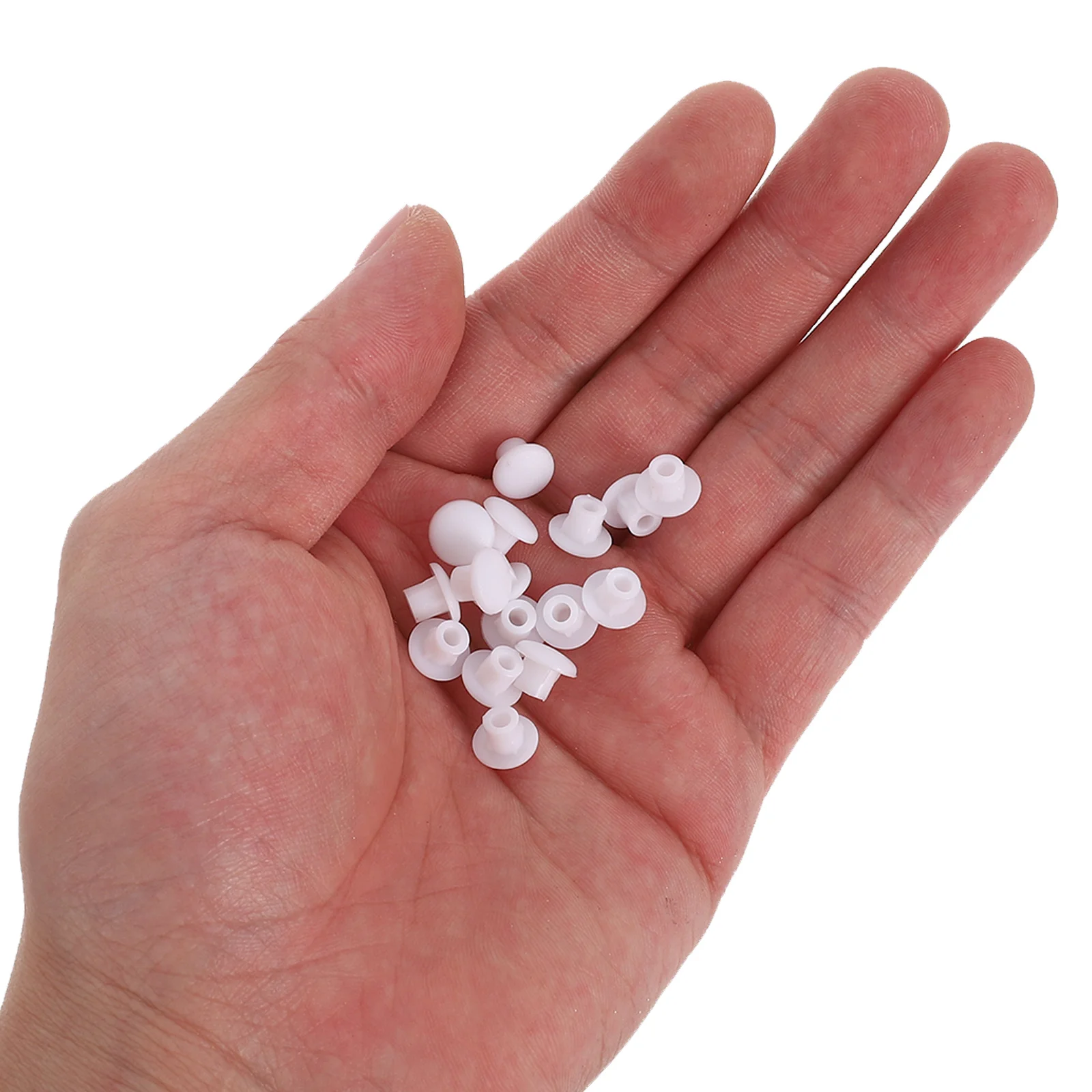 

500Pcs Furniture Hole Plugs Round Plastic Screw Caps White 5Mm Decorative Covers Cabinets Shelves Screw Hole Insert End Caps