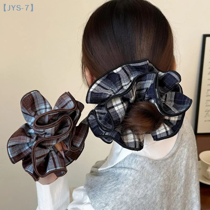 【JYS-7】 Scrunchies per capelli in pizzo scozzese postale per ragazze da donna Porta coda di cavallo Elastici per capelli Corda elastica per capelli Accessori per capelli