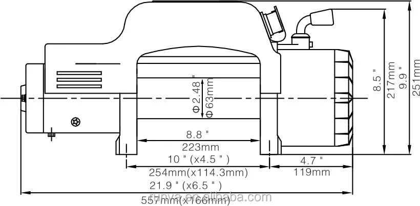 Hot selling stable pulling recovery electric 10000 lbs winch 12v runva