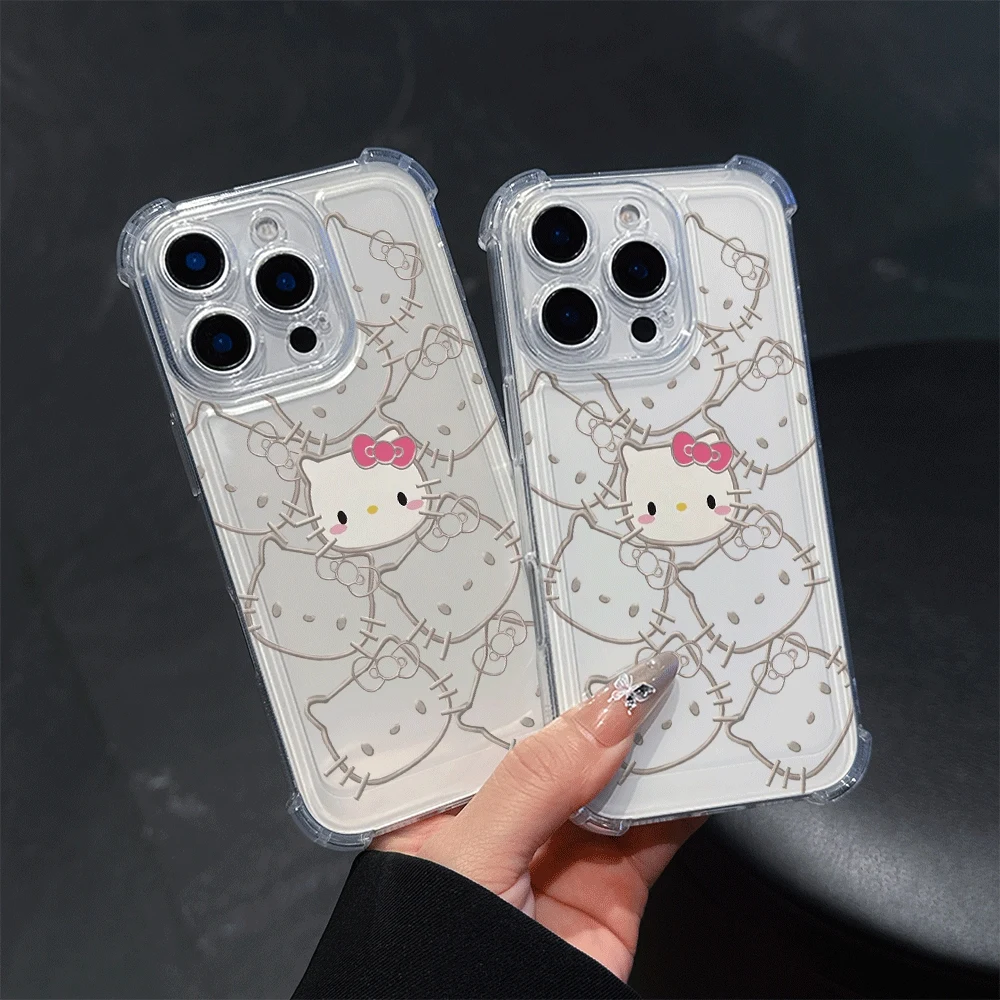 

Sanrio KT Phone Cases For IPhone15 Pro Max IPhone 16/15/14/13/12/11/x/xs/xs Max Girls Clear Phone Case Hellokitty 2025 New