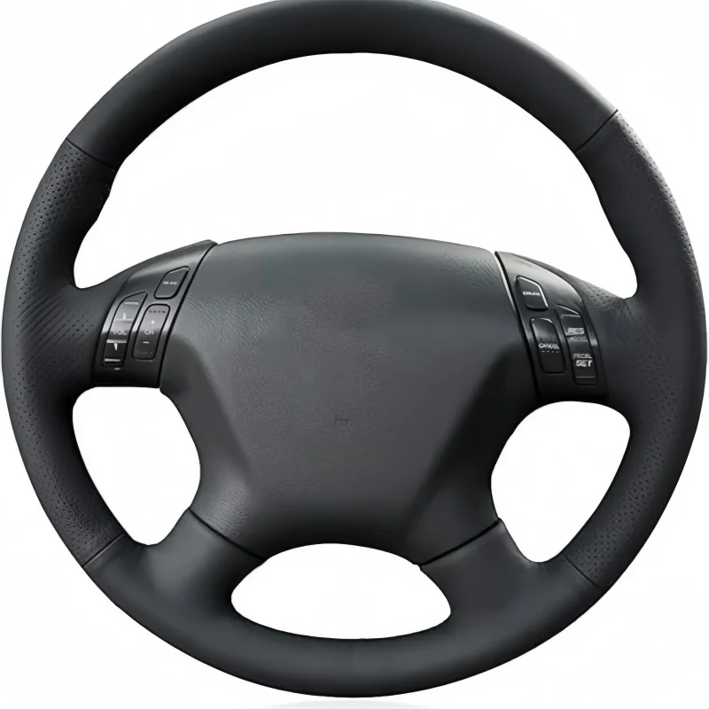 DIY Black Faux Leather Car Accessories Steering Wheel Cover For Honda Accord EX-L 2006 2007 Honda Accord EX 2006 2007