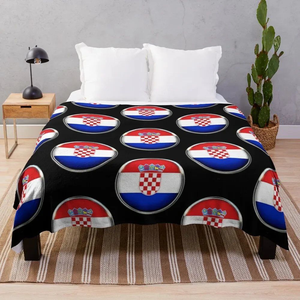 

Croatia Flag Throw Blanket Air Conditioner Soft Blanket for Office Home