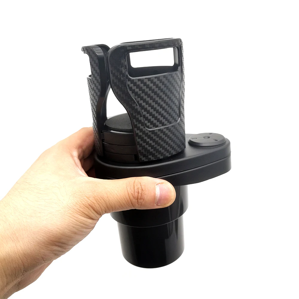 رائجة البيع 2 في 1 حامل أكواب السيارة المتوسع 360 درجة قاعدة قابلة للتعديل حامل مشروبات المضادة للاهتزاز مستقرة حامل زجاجات السيارات المنظم #5