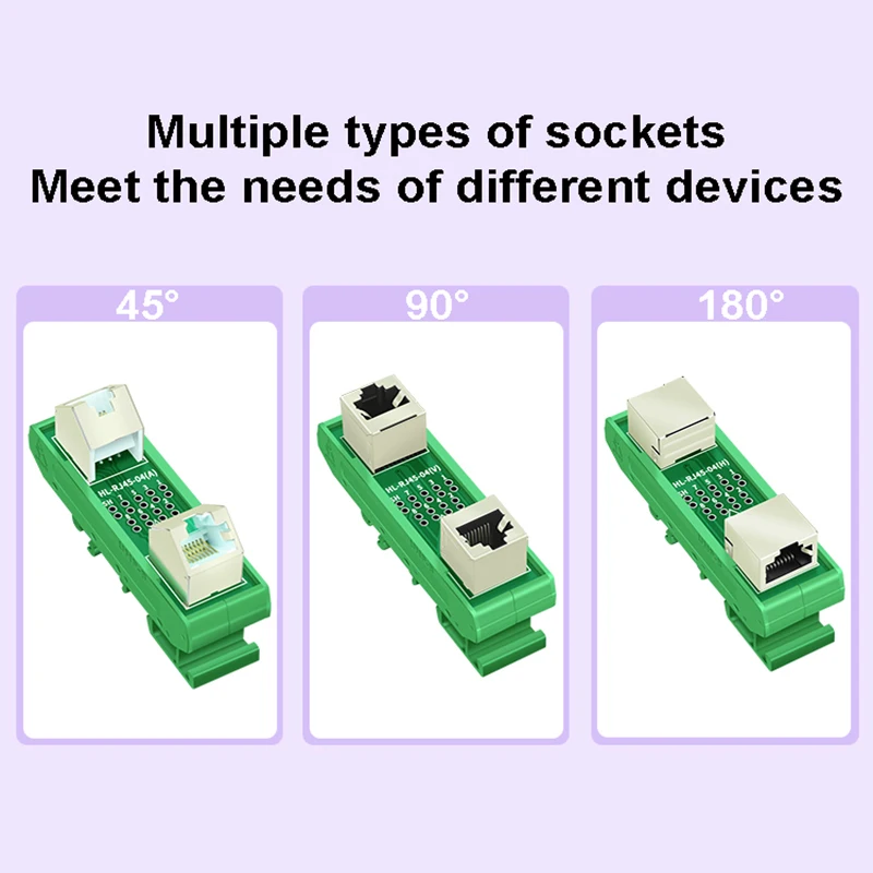 1 шт. монтажная на DIN-рейку RJ45 «мама-мама» плата разветвителя RJ45 45 градусов коммутационная плата