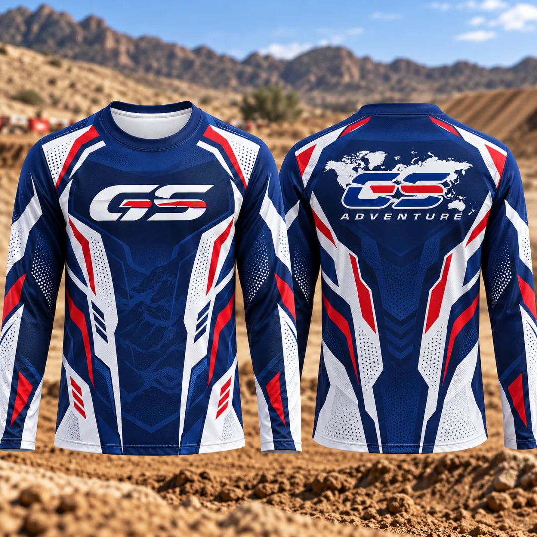Men GS Motorbike Racing Jersey Quick Dry Long Sleeve Off Road Dirt Bike Riding Shirt Men's Clothing Men's Shirts Racing Suit ﻿