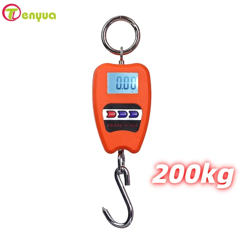 Digital Hanging Scale with Precision Sensor 200 kg / 441 lb Hanging Weight Scale for Fish Hunting Fishing Bicycles