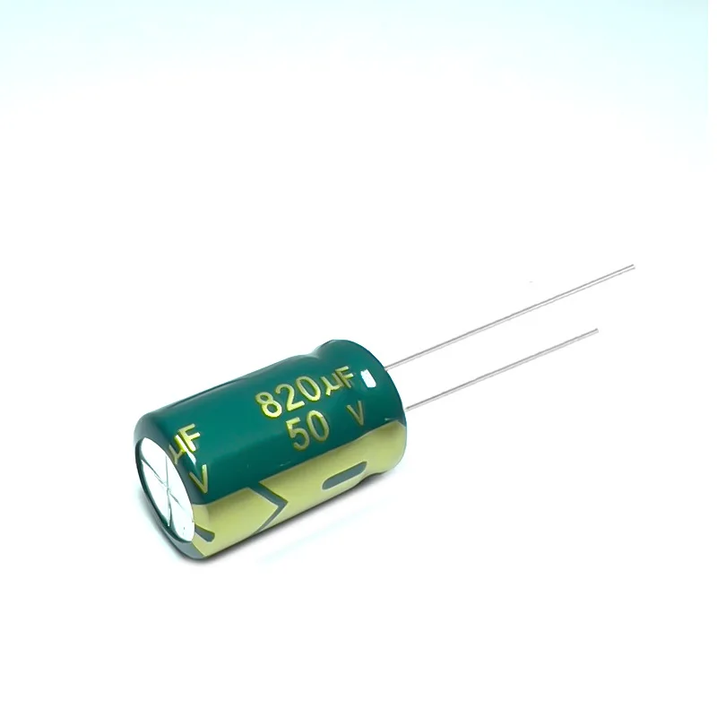 25pcs 50V 820uF Electrolytic Capacitor High Frequency Low ESR Long Life 13x20mm for Power Supply