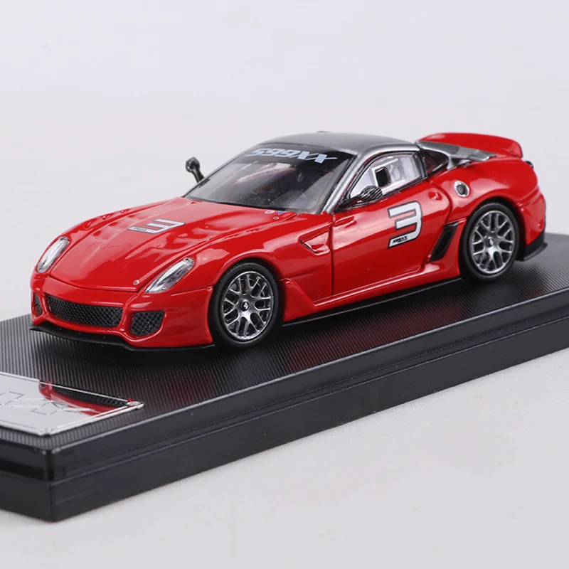 RM MODEL 1:64 599XX سبيكة نموذج سيارة يمكن فتح غطاء محرك السيارة