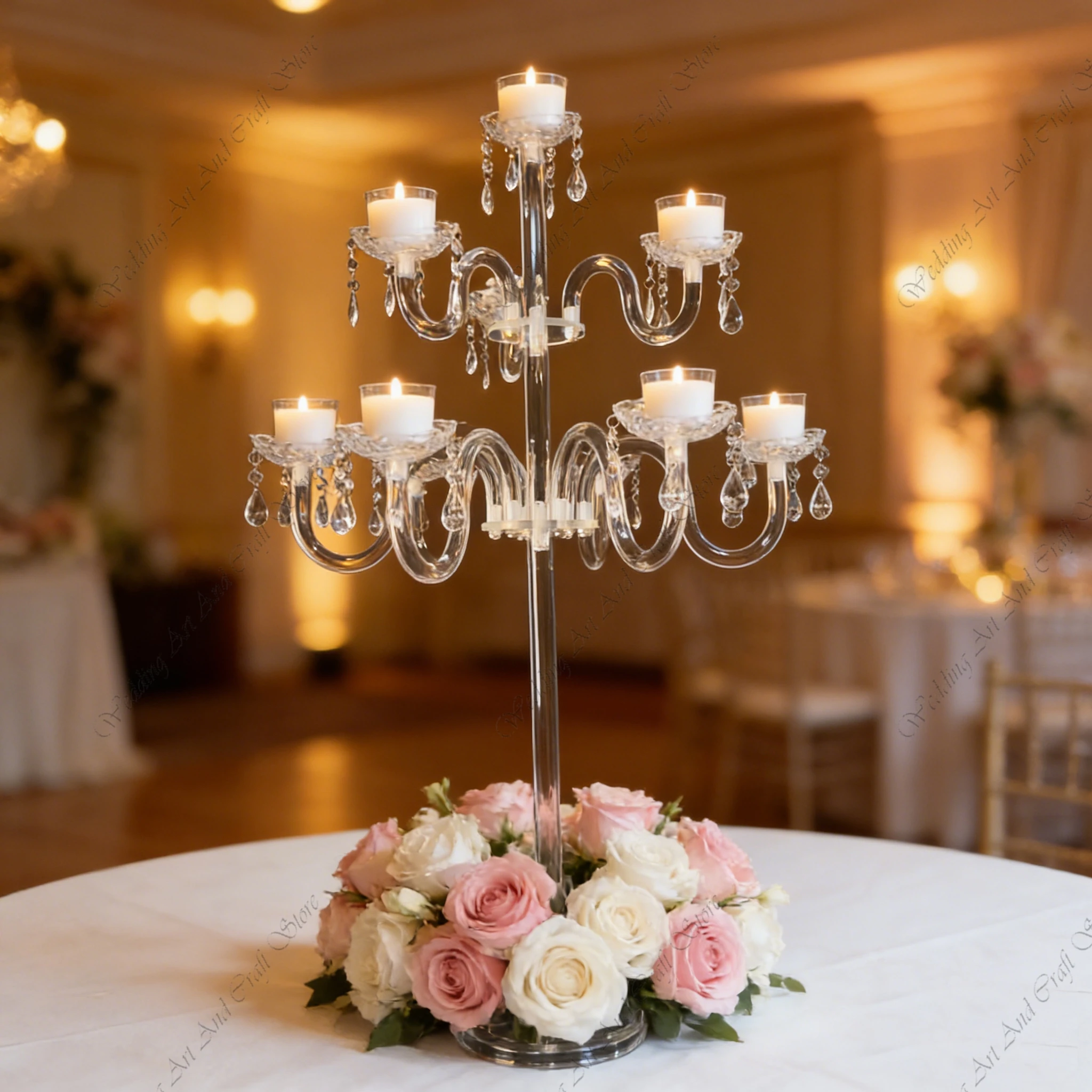 

6 шт. f30 110 см свадебный сценический декор канделябры акриловые подсвечники подставки для цветов вечерние подсвечники украшение стола ivy649