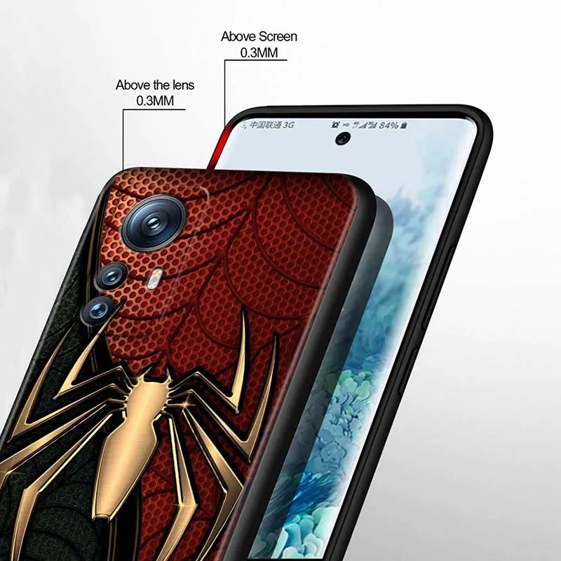 M-M-MarvelS شعار أنيمي غطاء ل Xiaomi Mi 15 14 13 13T 12 12T 12S 11 11i 11T Pro Ultra Lite 5G أسود ناعم #5