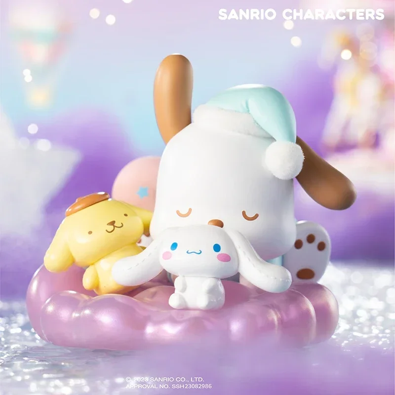 Sanrio A seri mimpi manis Lift kotak buta cahaya malam Pompompurin Cinnamoroll Pachacco Kawaii hadiah ulang tahun mainan anak-anak