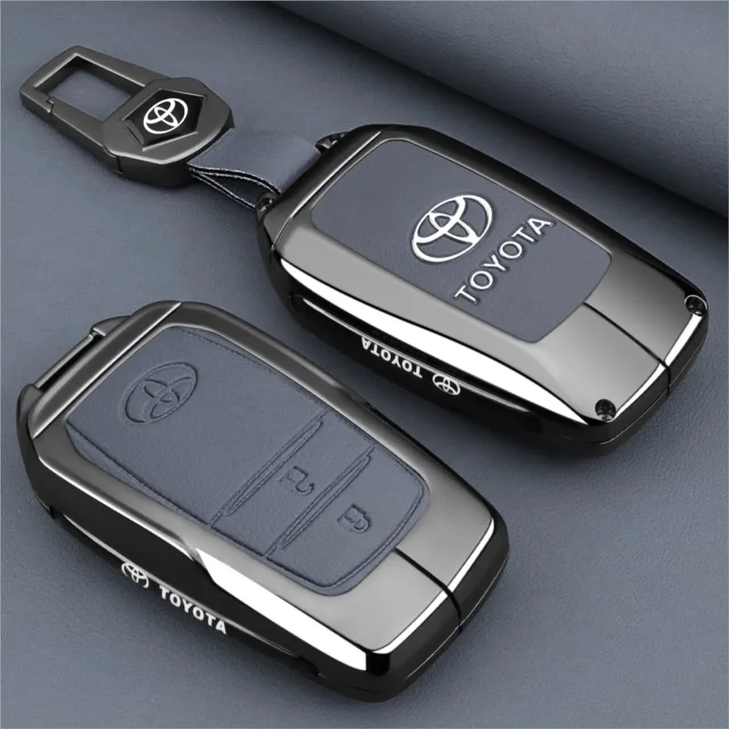 حافظة مفاتيح السيارة غطاء حماية لتويوتا لاند كروزر 200 برادو كراون TLK 200 يارس كروس هايلكس إنوفا Rav4 فورتشنر كامري