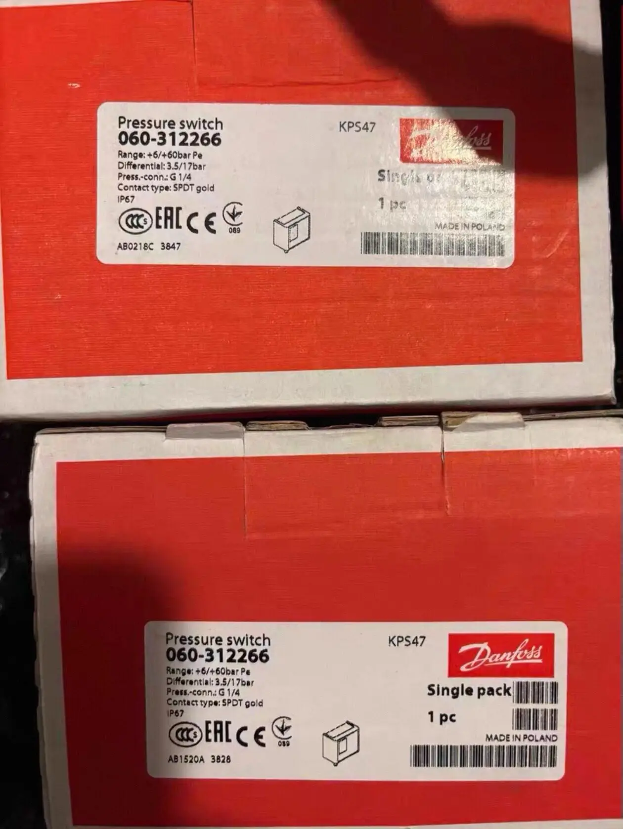 

Model 060-312266 New Danfoss Pressure Switch Kin stock