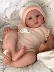 Cute 48cm Meadow Baby Reborn 3D-Paint Skin with Vein Realistic Silicone Doll Toy Handmade Painted Hair Princess Toddler Bebe Toy