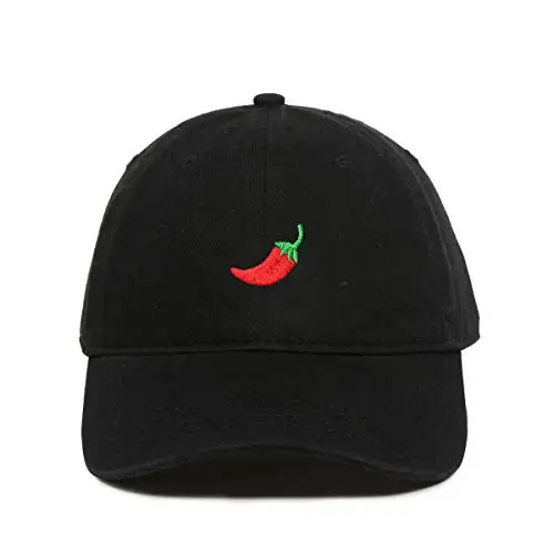 Red Chilli Pepper Baseball Cap  Cotton Adjustable Dad Hat