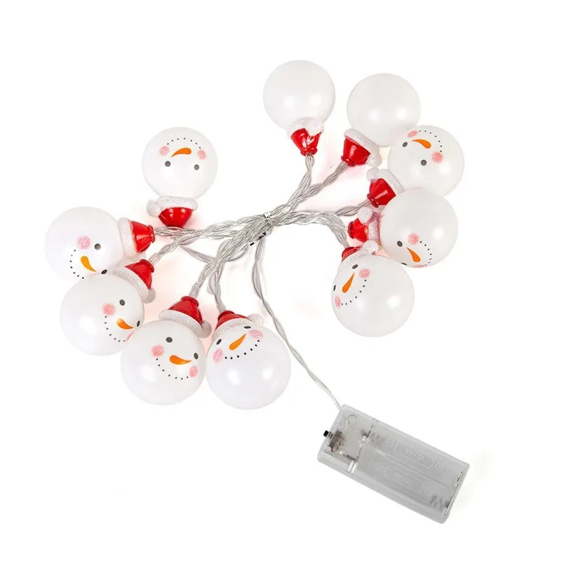 Snowman LED Light String para atmosfera interior, luzes de bateria, impermeáveis, decorações de natal, ano novo, aniversário, quarto, 100, 2023