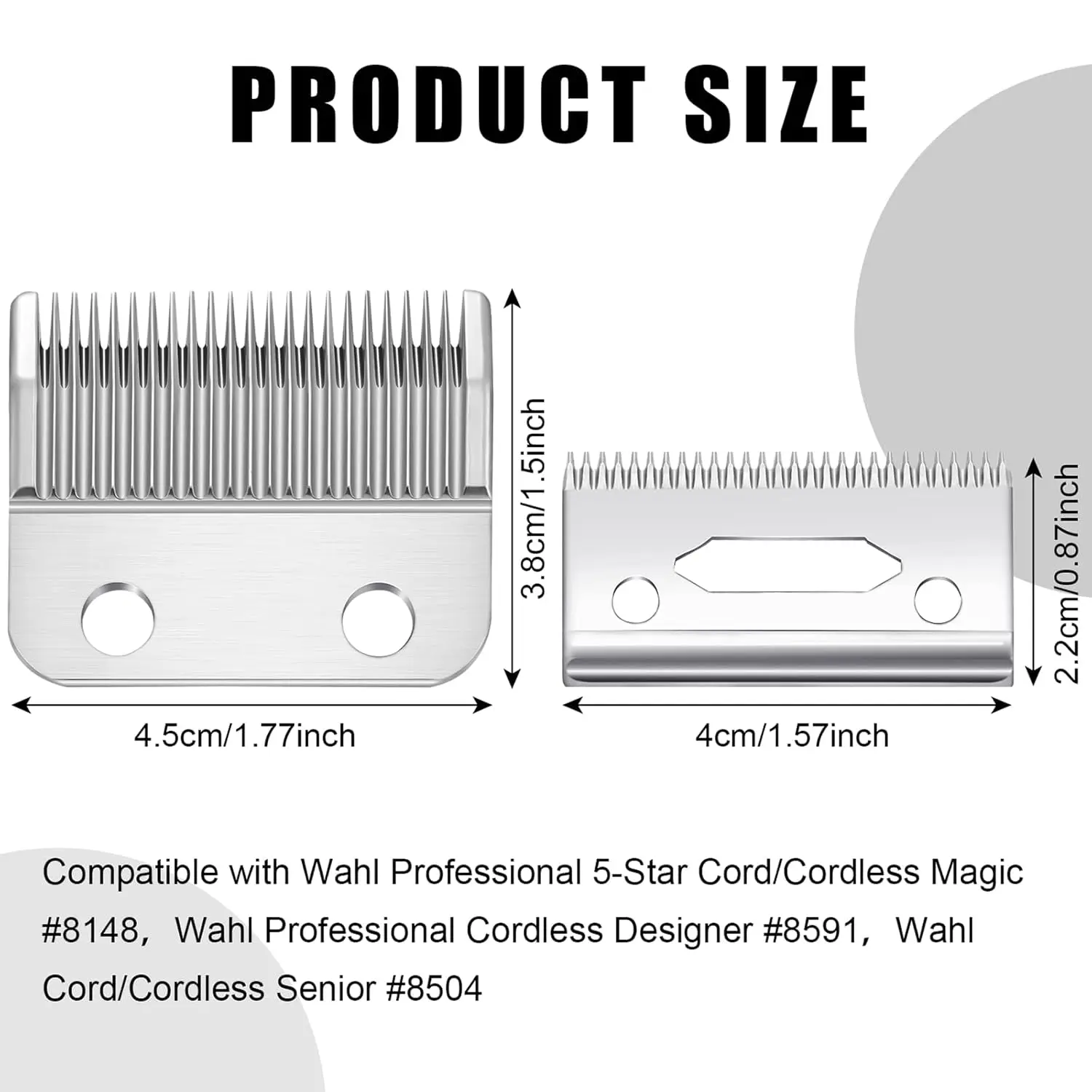 Professional Replacement Clipper Blades 2 Holes Adjustable Hair Clippers Blades Compatible with WAHL Cordless Hairdressing Tools image 2