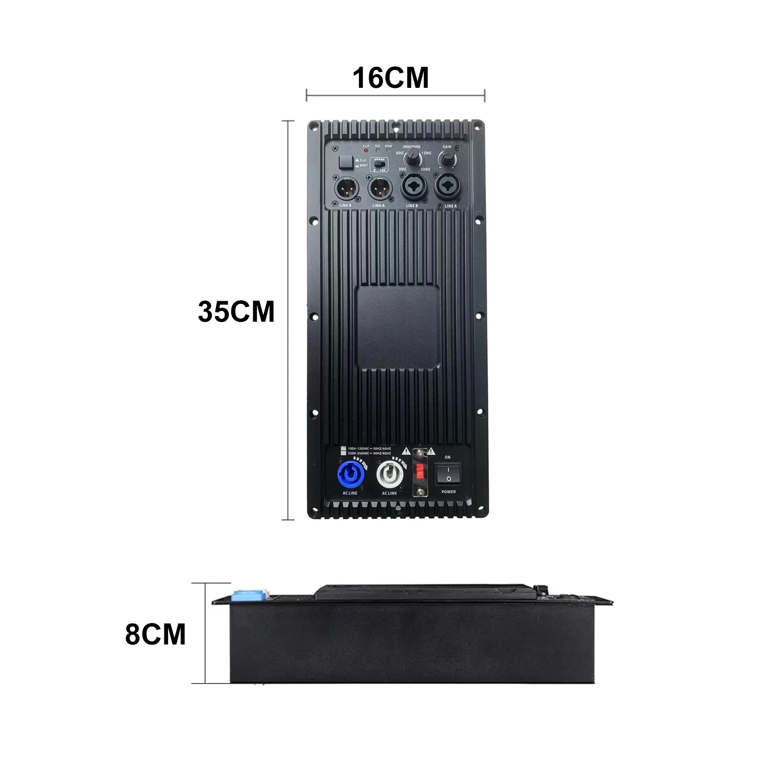 Professional Active Speaker Amplifier Module 1500W Metal Shell 8 Ohm and 4 Ohm Impedance Audio Big Power Amplifier